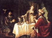 VICTORS, Jan The Banquet of Esther and Ahasuerus esrt oil painting artist